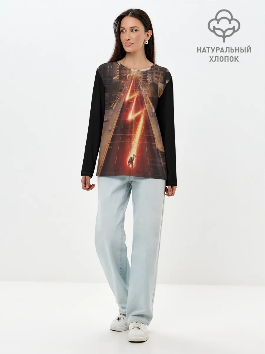 Лонгслив женский. Хлопок / The Flash