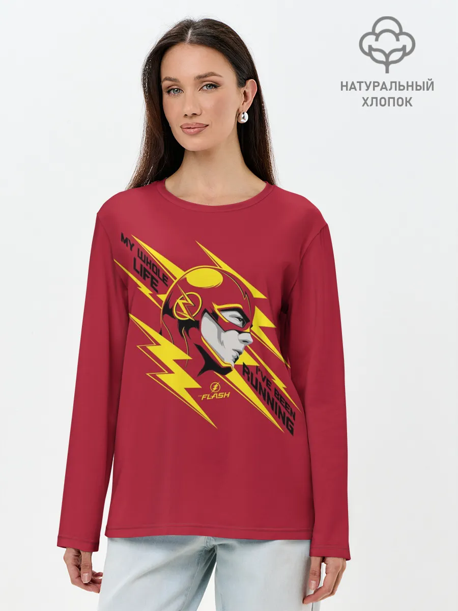Лонгслив женский. Хлопок / The Flash