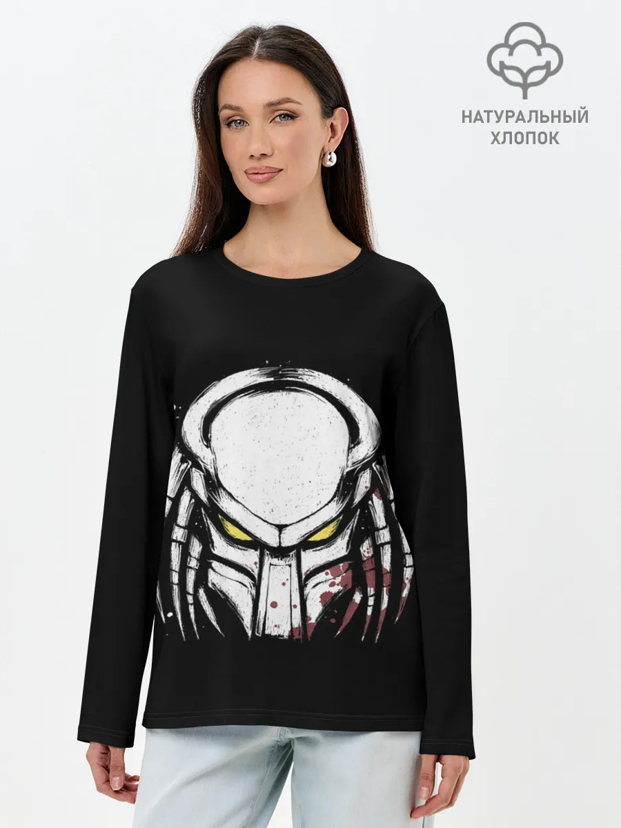 Лонгслив женский. Хлопок / Predator