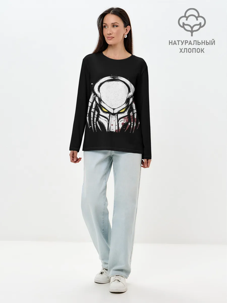 Лонгслив женский. Хлопок / Predator