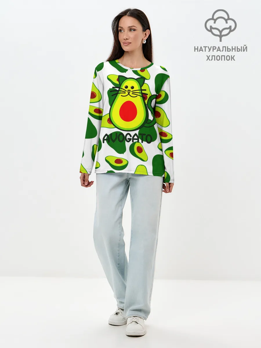 Лонгслив женский. Хлопок / Avokado