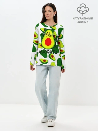 Лонгслив женский. Хлопок / Avokado