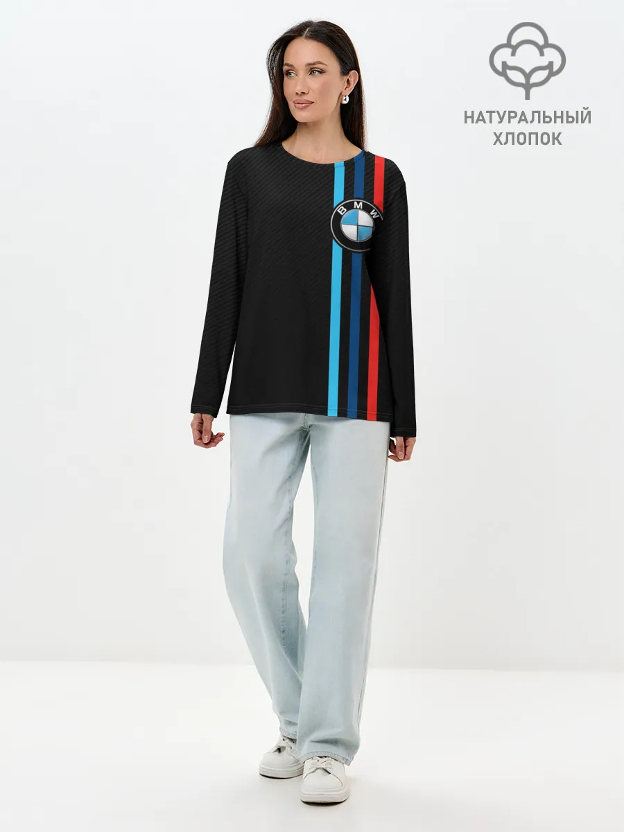 Лонгслив женский. Хлопок / BMW M SPORT CARBON