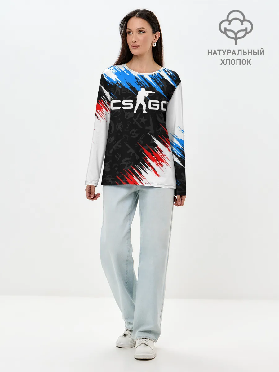 Лонгслив женский. Хлопок / CS GO