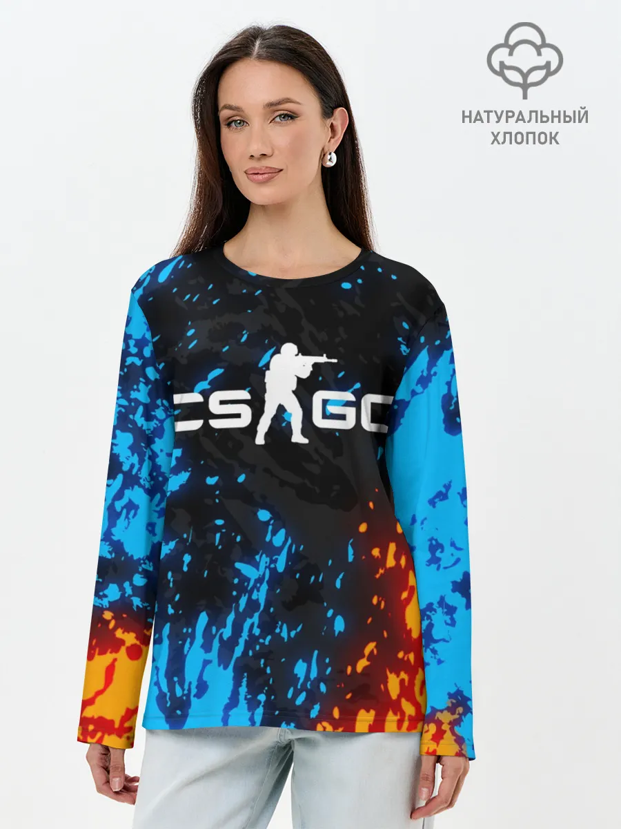 Лонгслив женский. Хлопок / CS GO