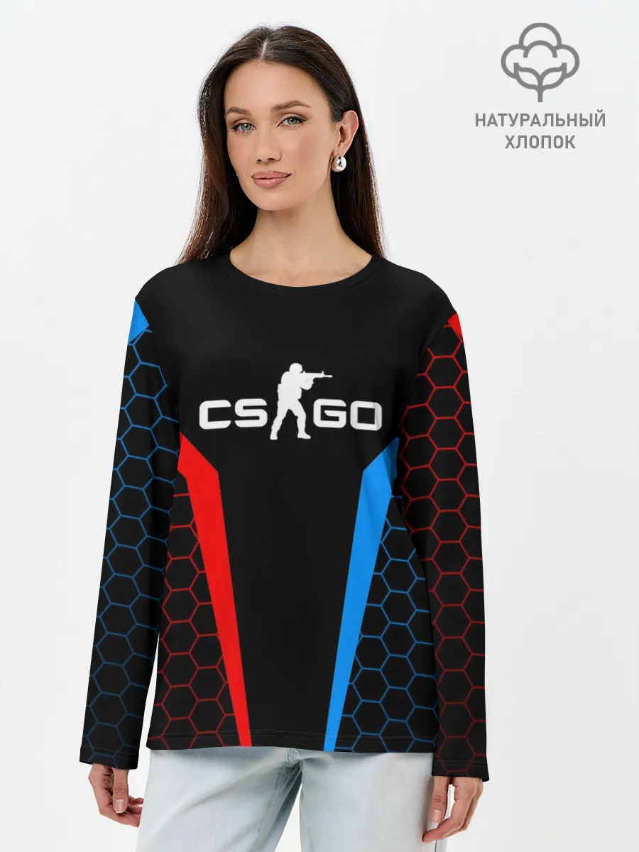 Лонгслив женский. Хлопок / CS GO