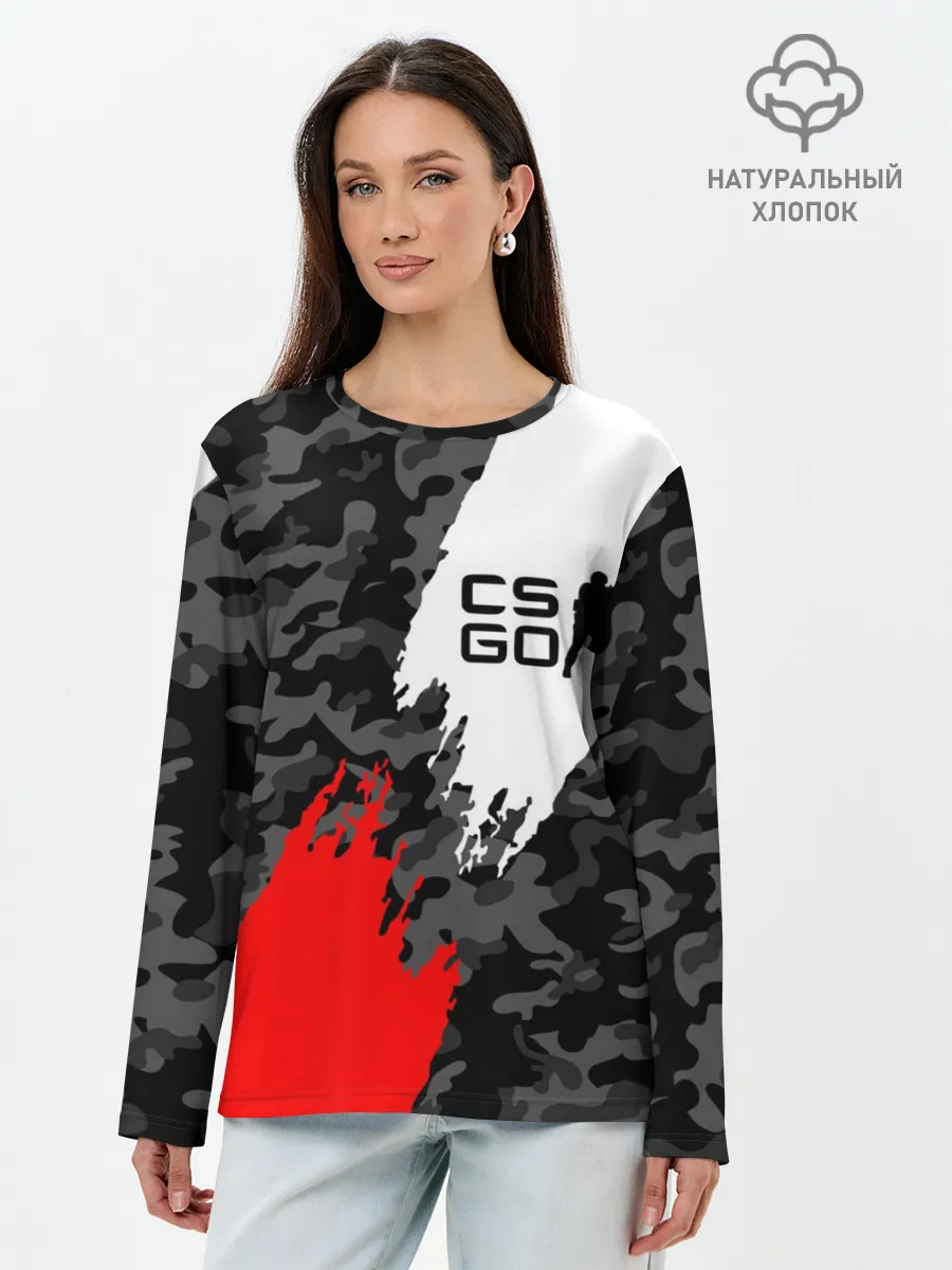 Лонгслив женский. Хлопок / CS GO