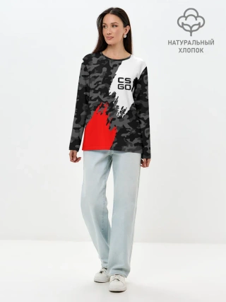 Лонгслив женский. Хлопок / CS GO