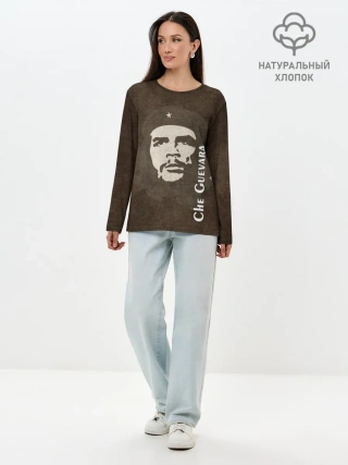 Лонгслив женский. Хлопок / Че Гевара