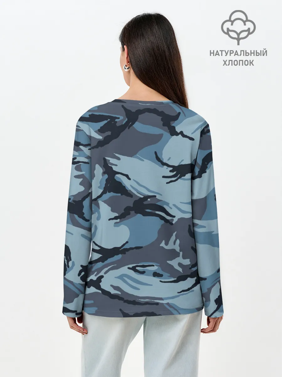 Лонгслив женский. Хлопок / Камуфляж Полиции