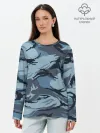 Лонгслив женский. Хлопок / Камуфляж Полиции