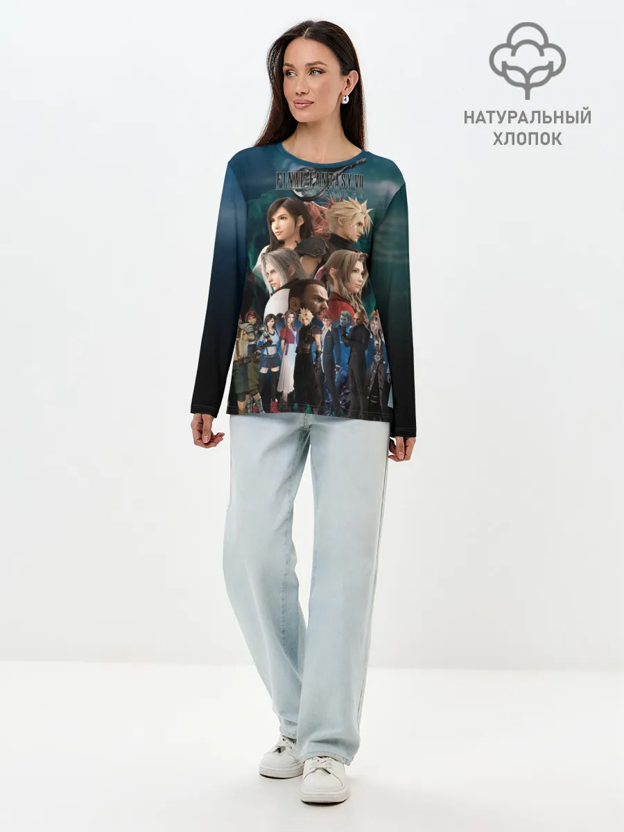 Лонгслив женский. Хлопок / Final Fantasy VII Remake
