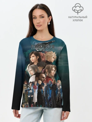 Лонгслив женский. Хлопок / Final Fantasy VII Remake
