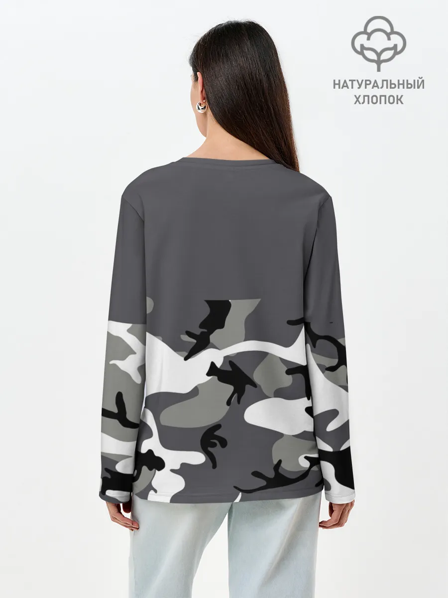 Лонгслив женский. Хлопок / Полиция МВД