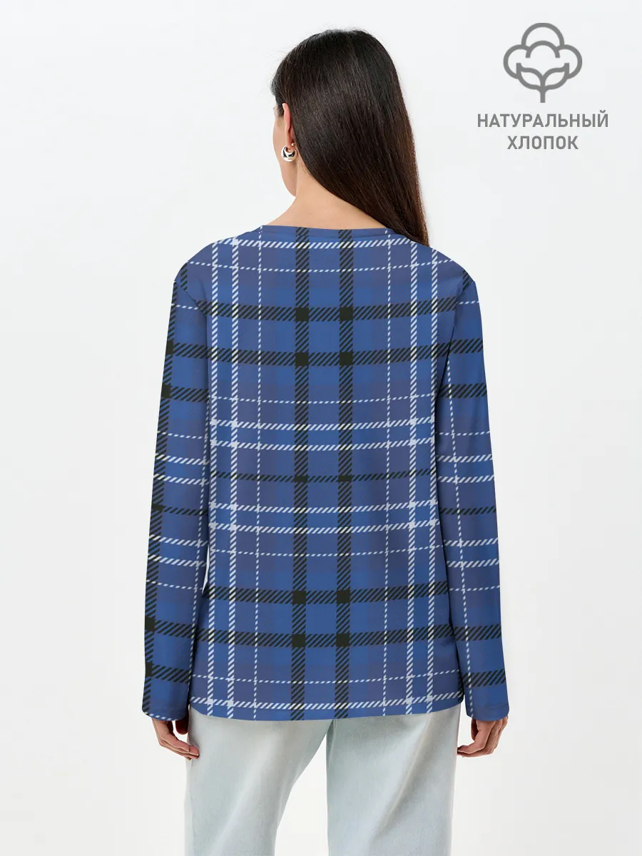 Лонгслив женский. Хлопок / Шотландка | Tartan