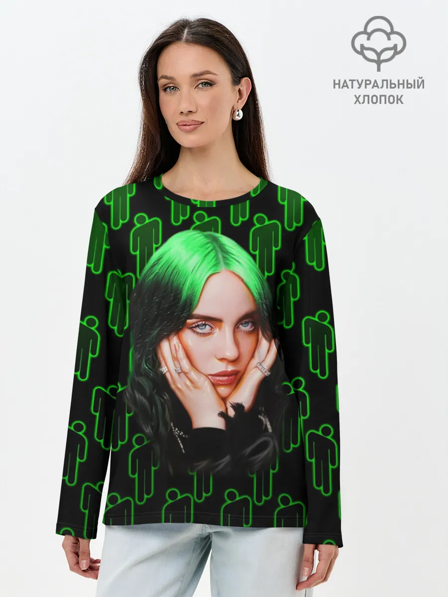 Лонгслив женский. Хлопок / BILLIE EILISH