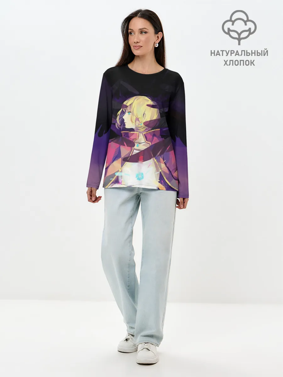 Лонгслив женский. Хлопок / Крылья Хаула