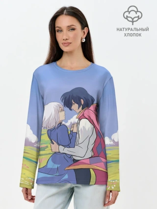 Лонгслив женский. Хлопок / Ходячий замок Howl