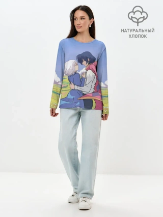 Лонгслив женский. Хлопок / Ходячий замок Howl