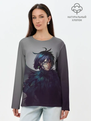 Лонгслив женский. Хлопок / Пендрагон