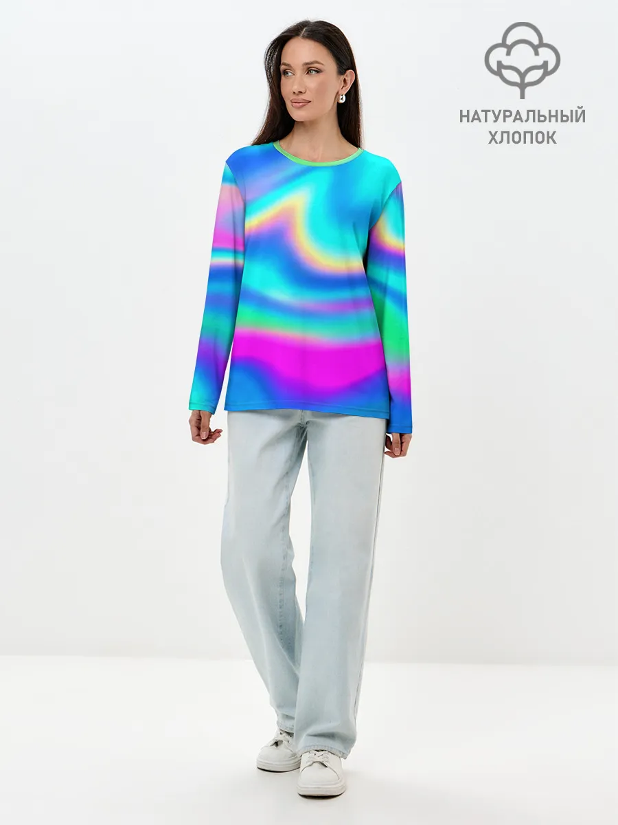 Лонгслив женский. Хлопок / ГРАДИЕНТ