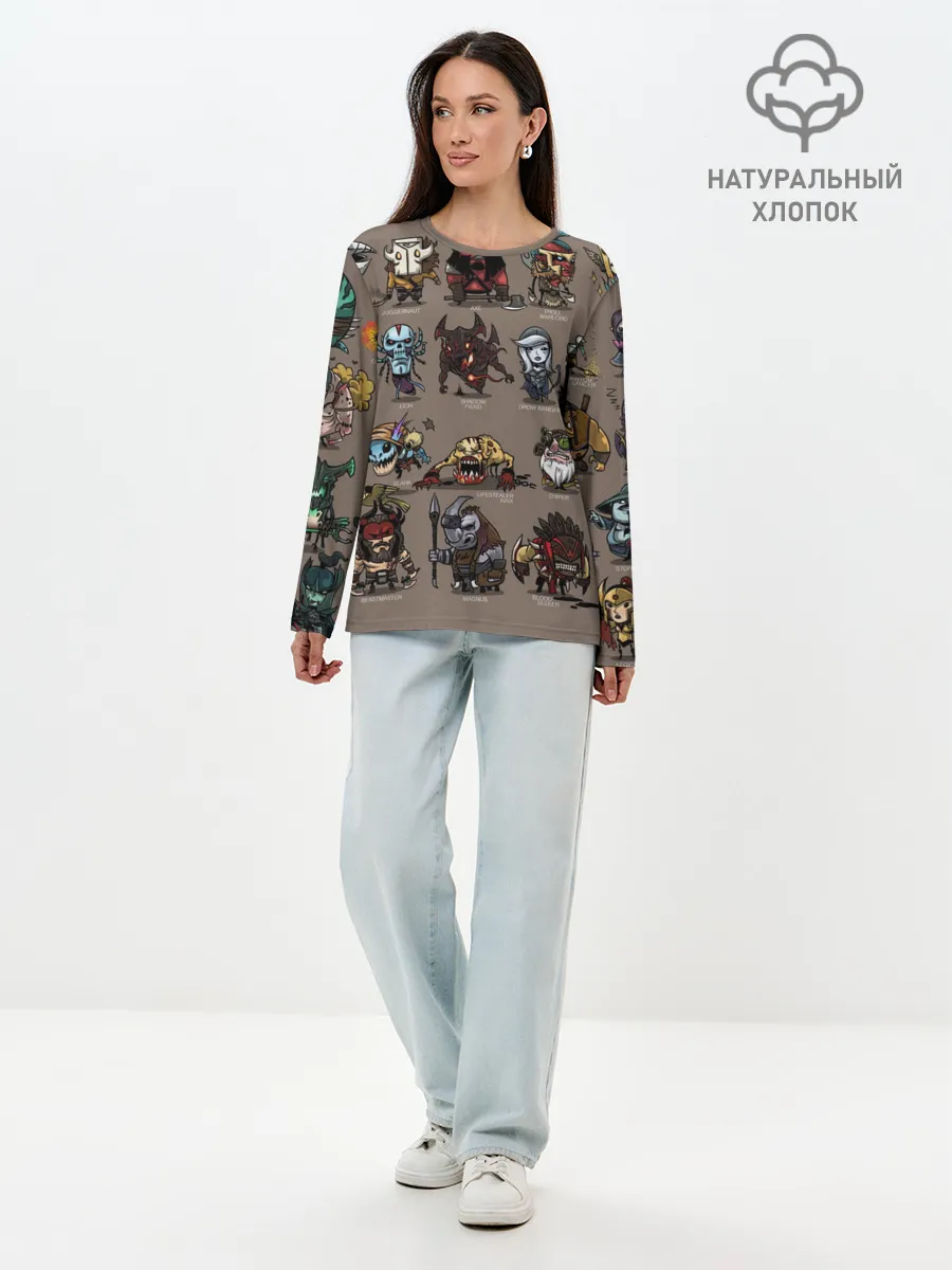 Лонгслив женский. Хлопок / Коры Доты 2