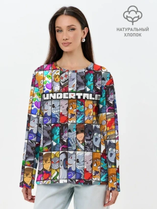 Лонгслив женский. Хлопок / UNDERTALE