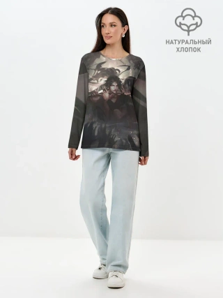 Лонгслив женский. Хлопок / Вэй Ин