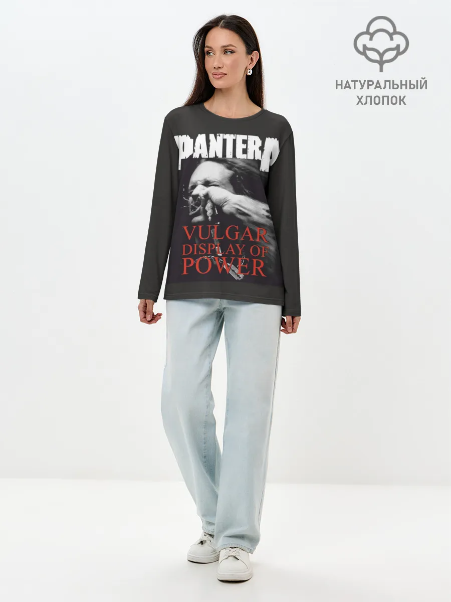 Лонгслив женский. Хлопок / PANTERA VULGAR OF POWER