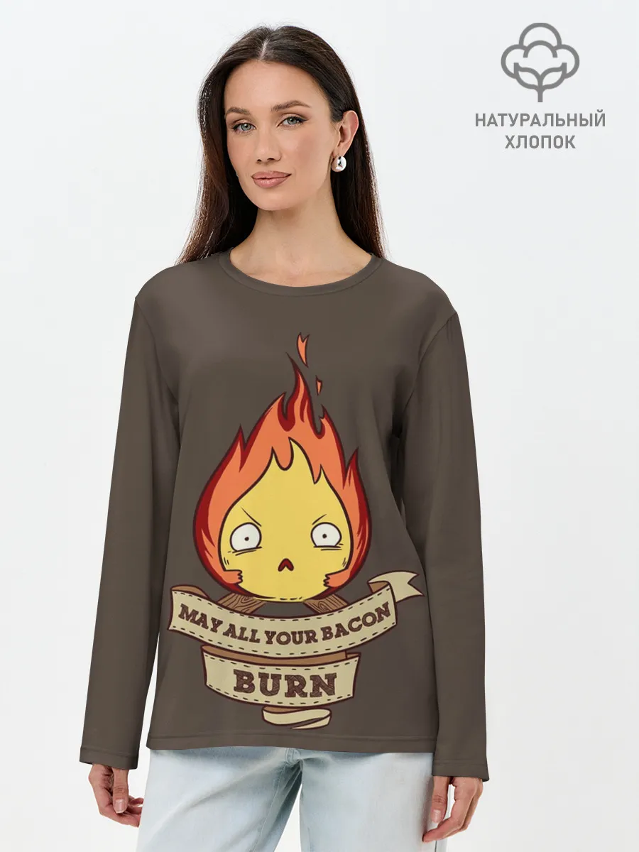 Лонгслив женский. Хлопок / Burn emotion