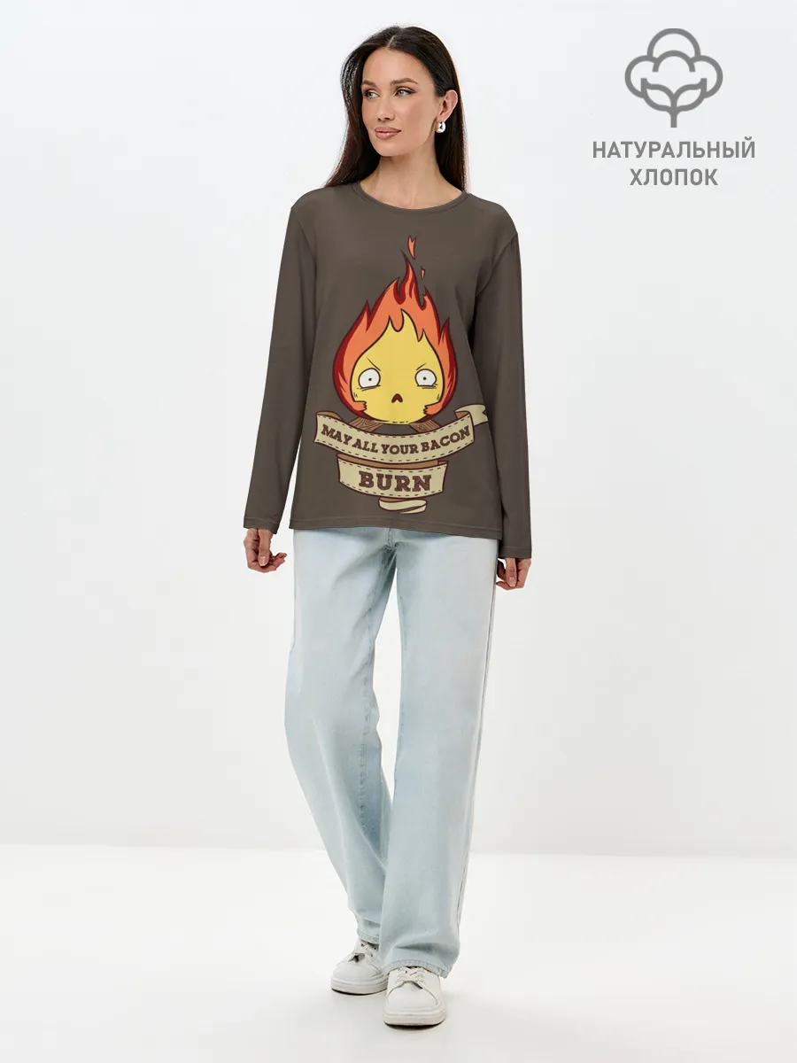 Лонгслив женский. Хлопок / Burn emotion