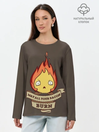 Лонгслив женский. Хлопок / Burn emotion
