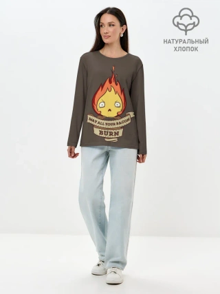 Лонгслив женский. Хлопок / Burn emotion