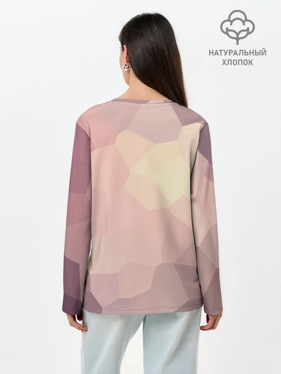 Лонгслив женский. Хлопок / Пикси кристаллы