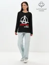 Лонгслив женский. Хлопок / Анархия мать порядка