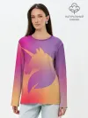 Лонгслив женский. Хлопок / Unicorn gradient