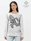 Лонгслив женский. Хлопок / FREE HUGS