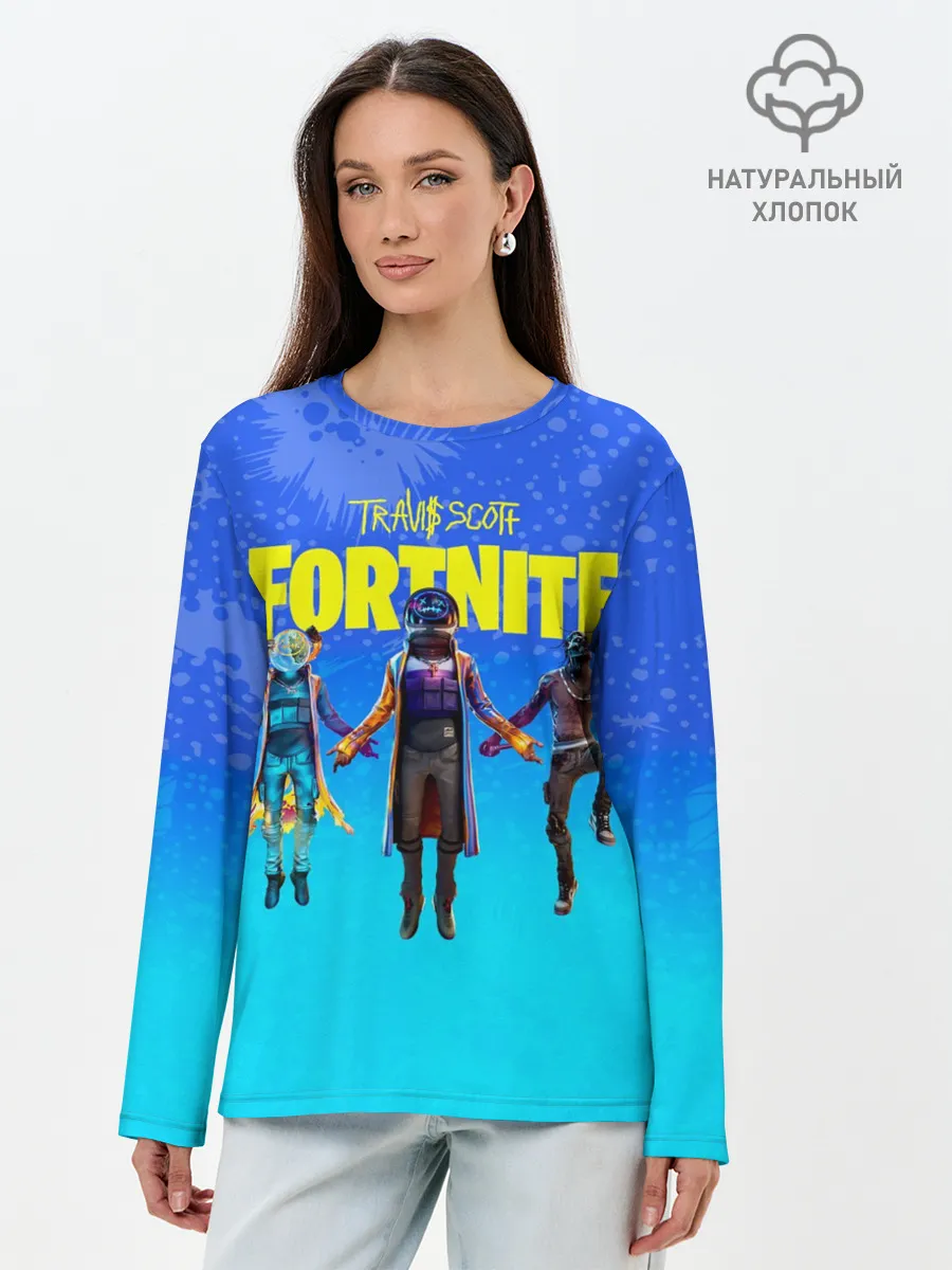 Лонгслив женский. Хлопок / TRAVIS SCOTT+FORTNITE