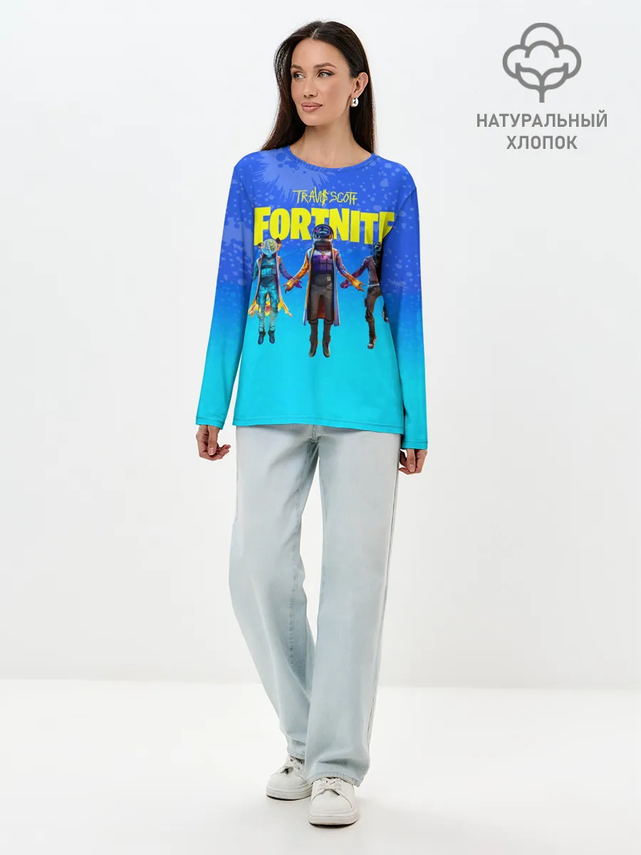 Лонгслив женский. Хлопок / TRAVIS SCOTT+FORTNITE