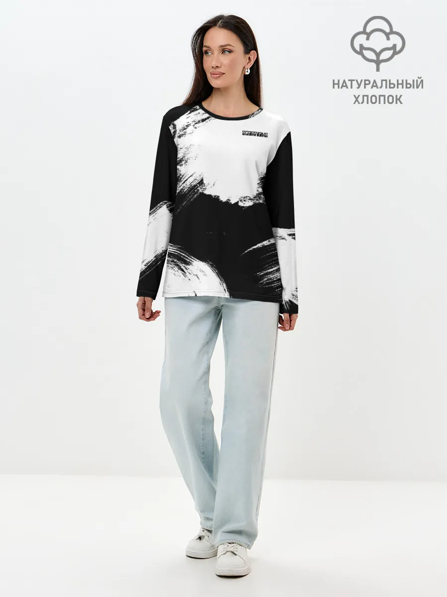 Лонгслив женский. Хлопок / Scorpions
