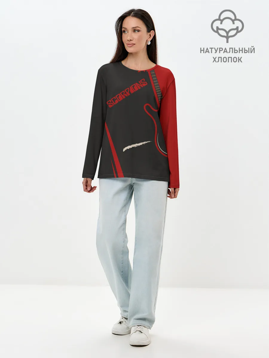 Лонгслив женский. Хлопок / Scorpions