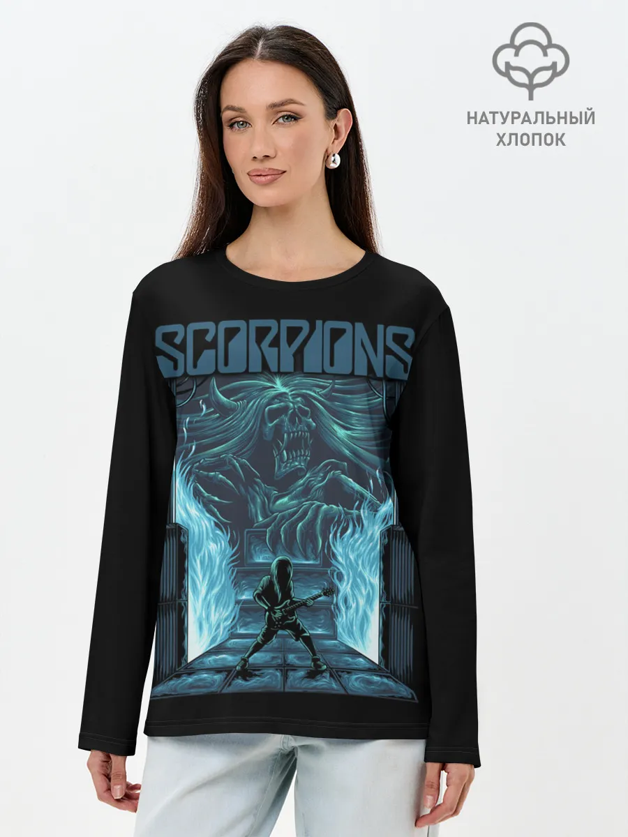 Лонгслив женский. Хлопок / Scorpions