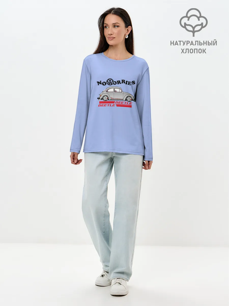 Лонгслив женский. Хлопок / Volkswagen Beetle