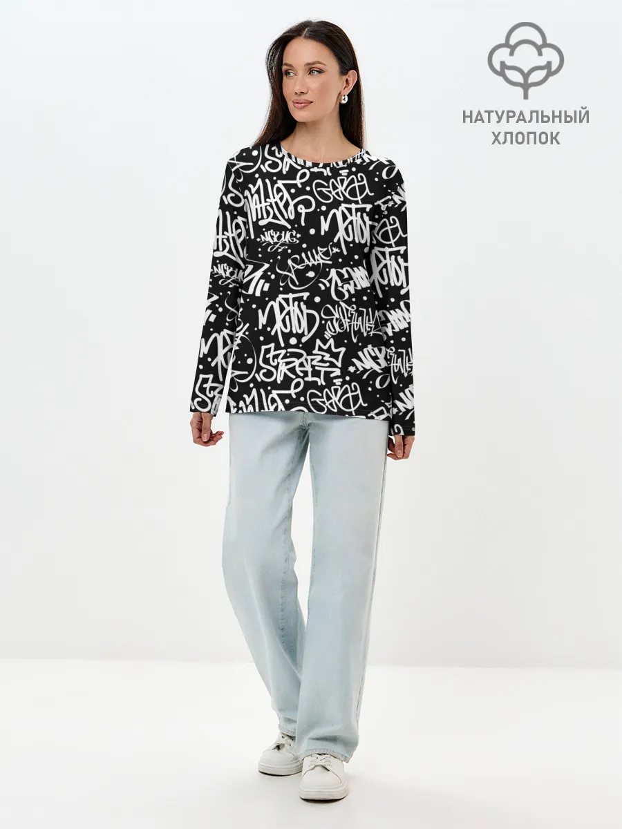 Лонгслив женский. Хлопок / GRAFFITI