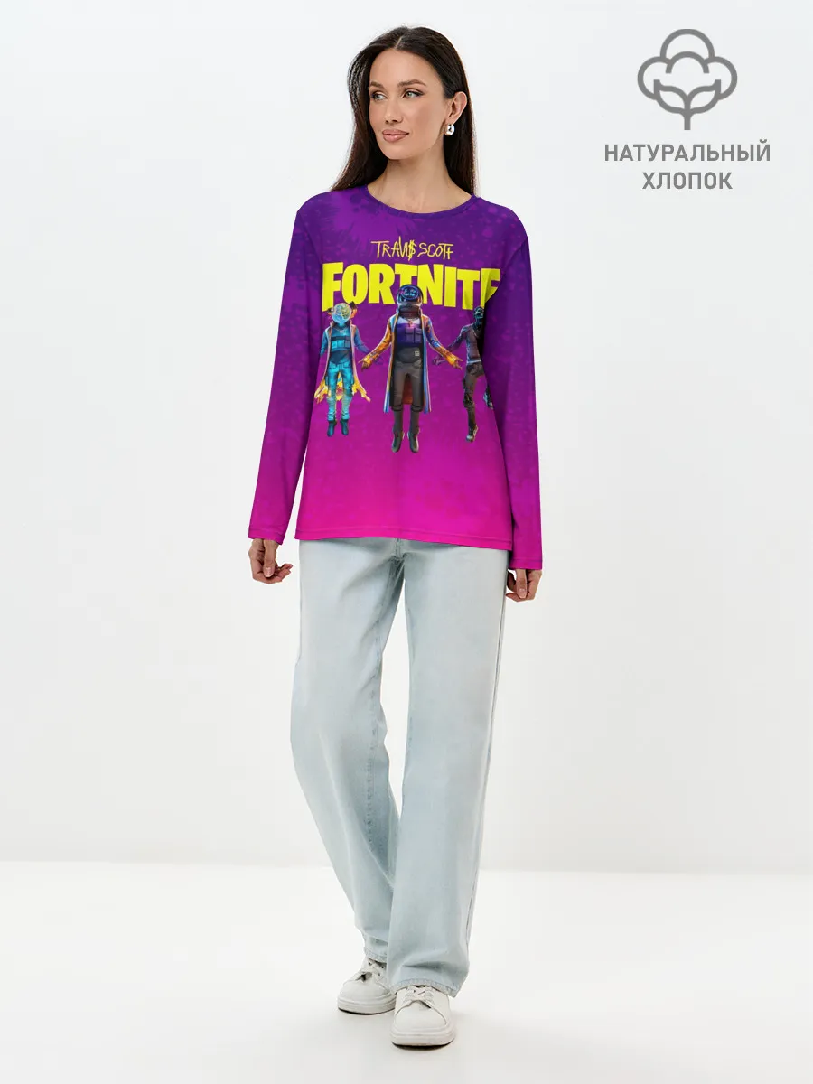 Лонгслив женский. Хлопок / TRAVIS SCOTT+FORTNITE
