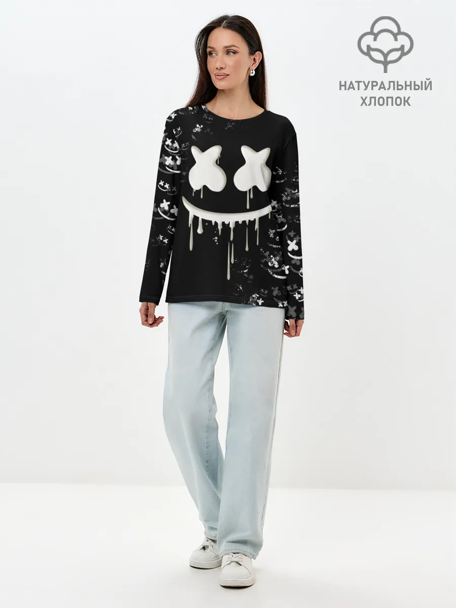 Лонгслив женский. Хлопок / Marshmello