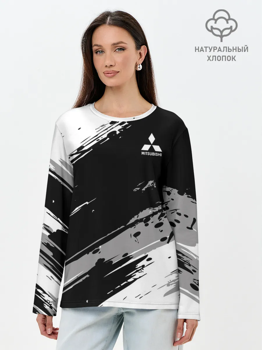 Лонгслив женский. Хлопок / Mitsubishi