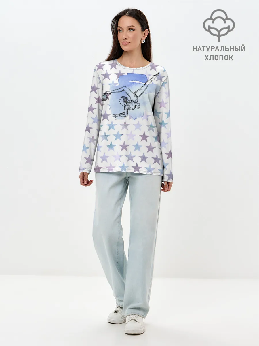 Лонгслив женский. Хлопок / gymnastics