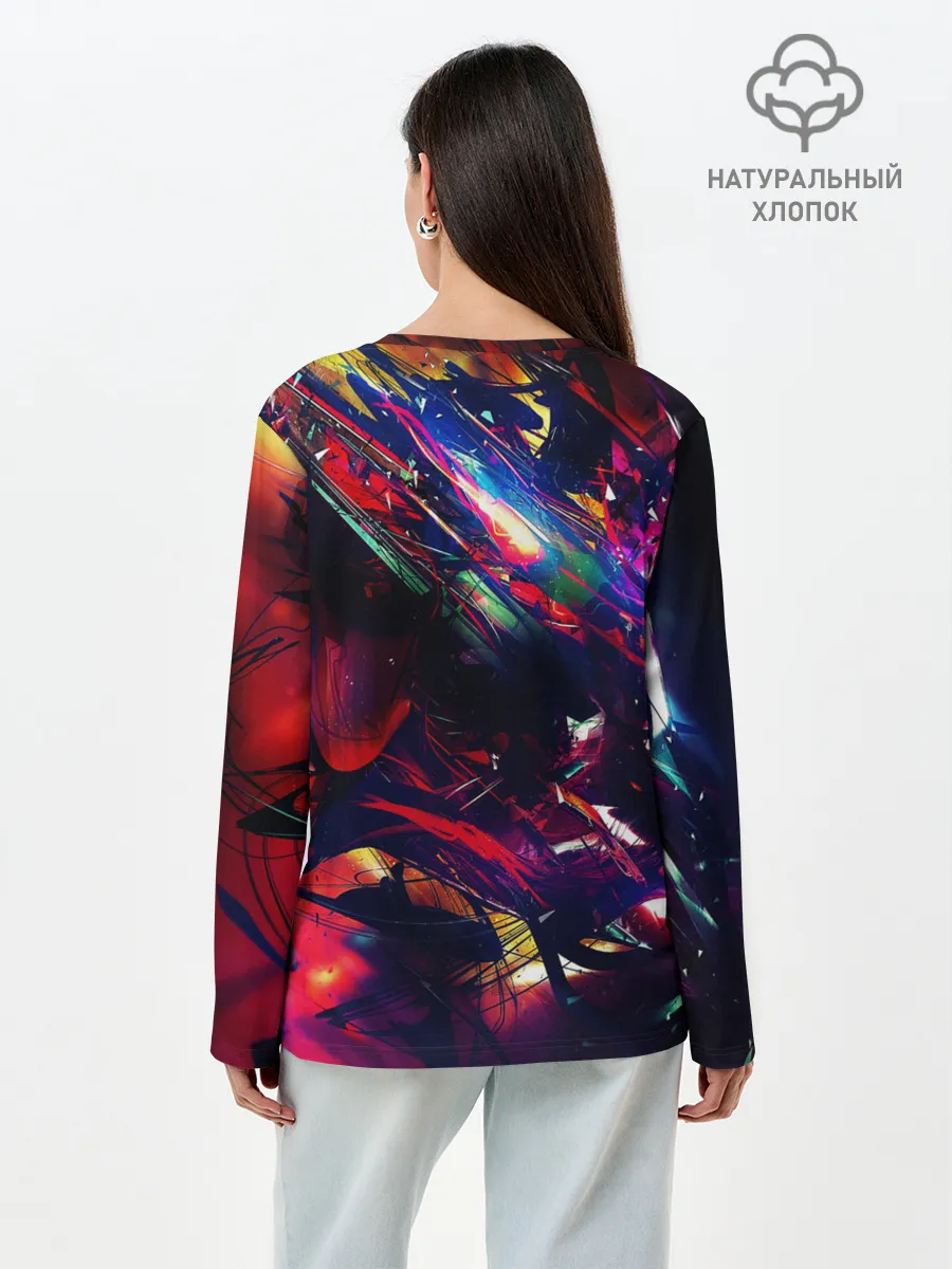Лонгслив женский. Хлопок / DIGITAL STRIPES