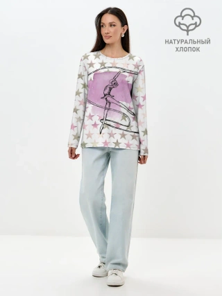 Лонгслив женский. Хлопок / gymnastics